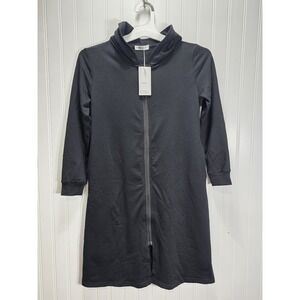 Girls Black Swimsuit Coverup Hooded Black S M